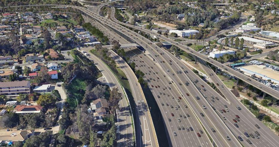 Aerial view of SR94 alternative